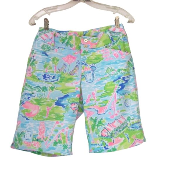 Lilly Pulitzer Luxletec Honda Classic Bermuda Golf Shorts Size 4 - Picture 1 of 5